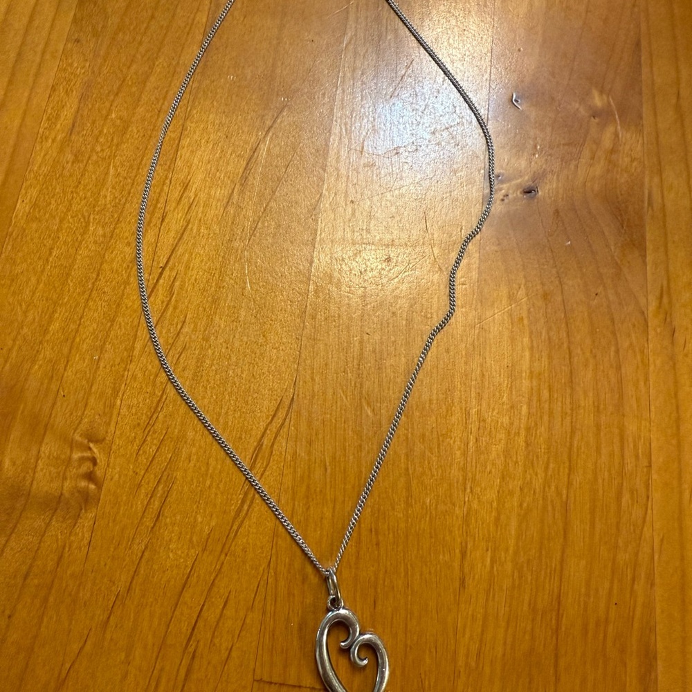 Stylish Silver Heart Necklace